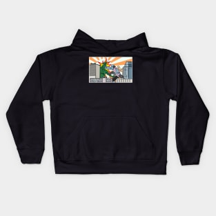 Wind Up Kaiju Fight Kids Hoodie